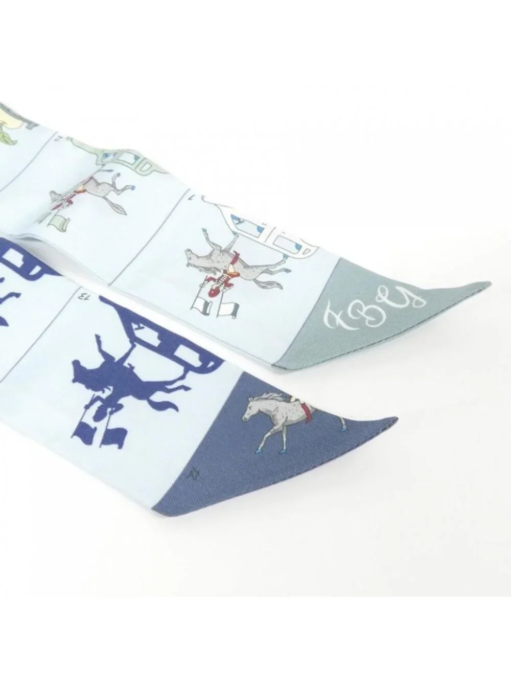 ★SOLD★ Hermes Parade Scarf Blue - Picture 2 of 5
